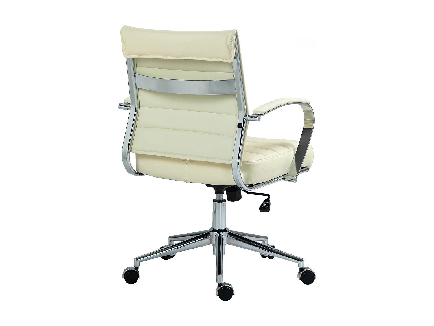 Chaise de bureau - Véritable cuir - Crème - Oakland