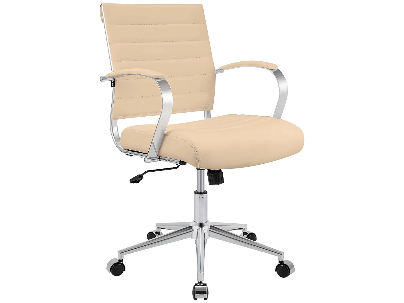 Chaise de bureau - Véritable cuir - Crème - Oakland