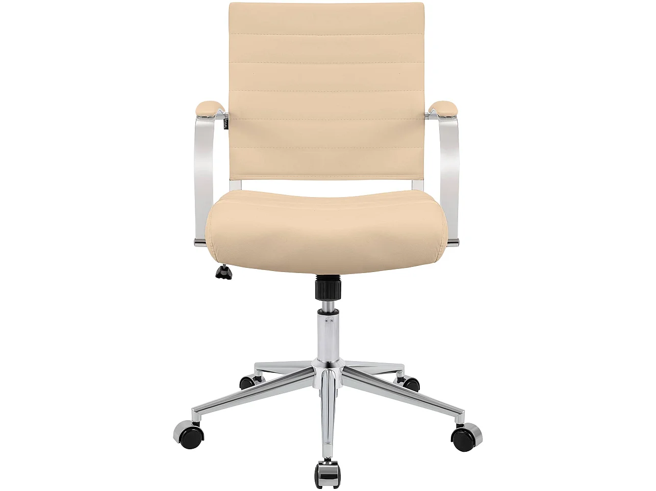 Chaise de bureau - Véritable cuir - Crème - Oakland