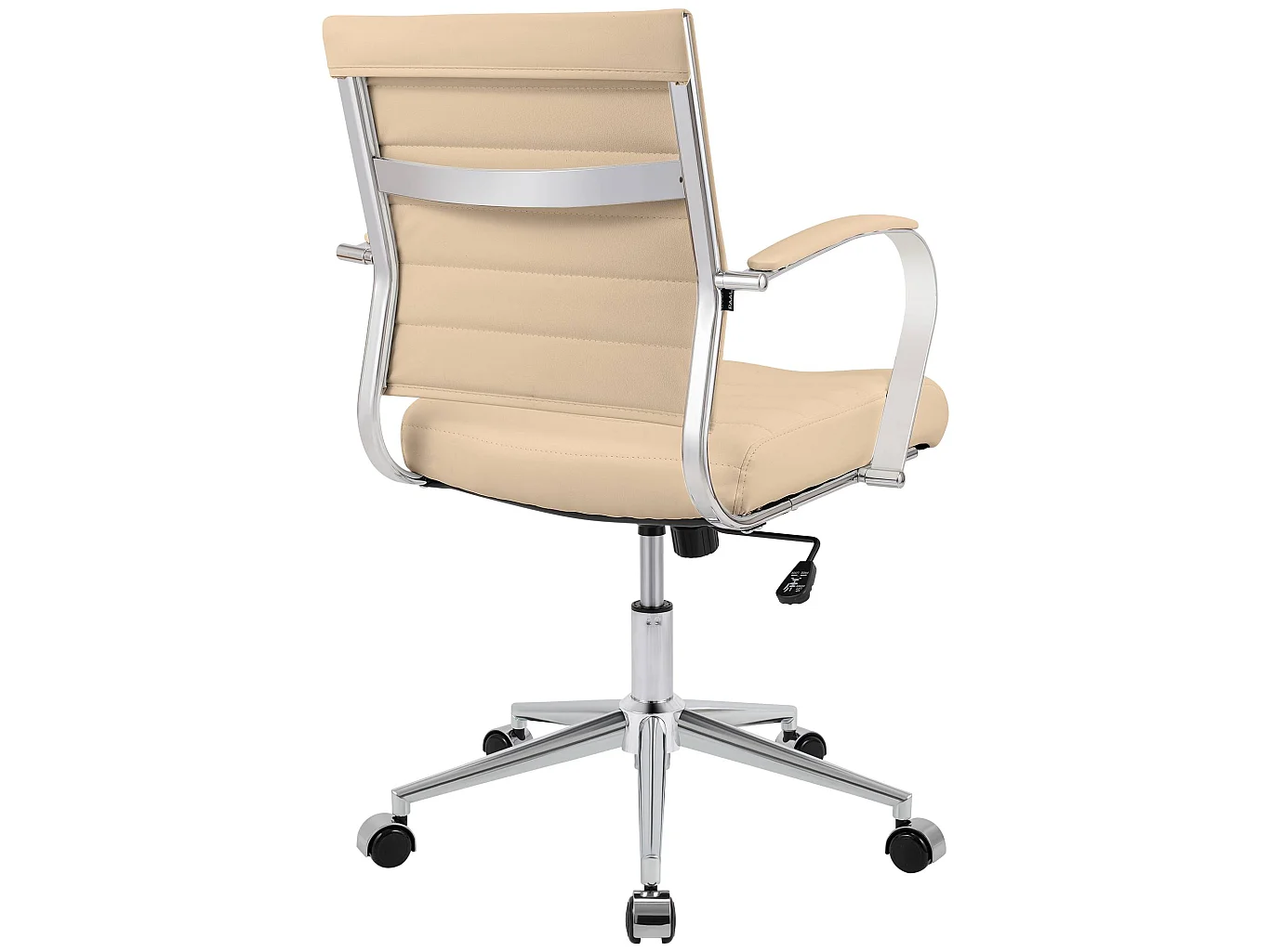 Chaise de bureau - Véritable cuir - Crème - Oakland