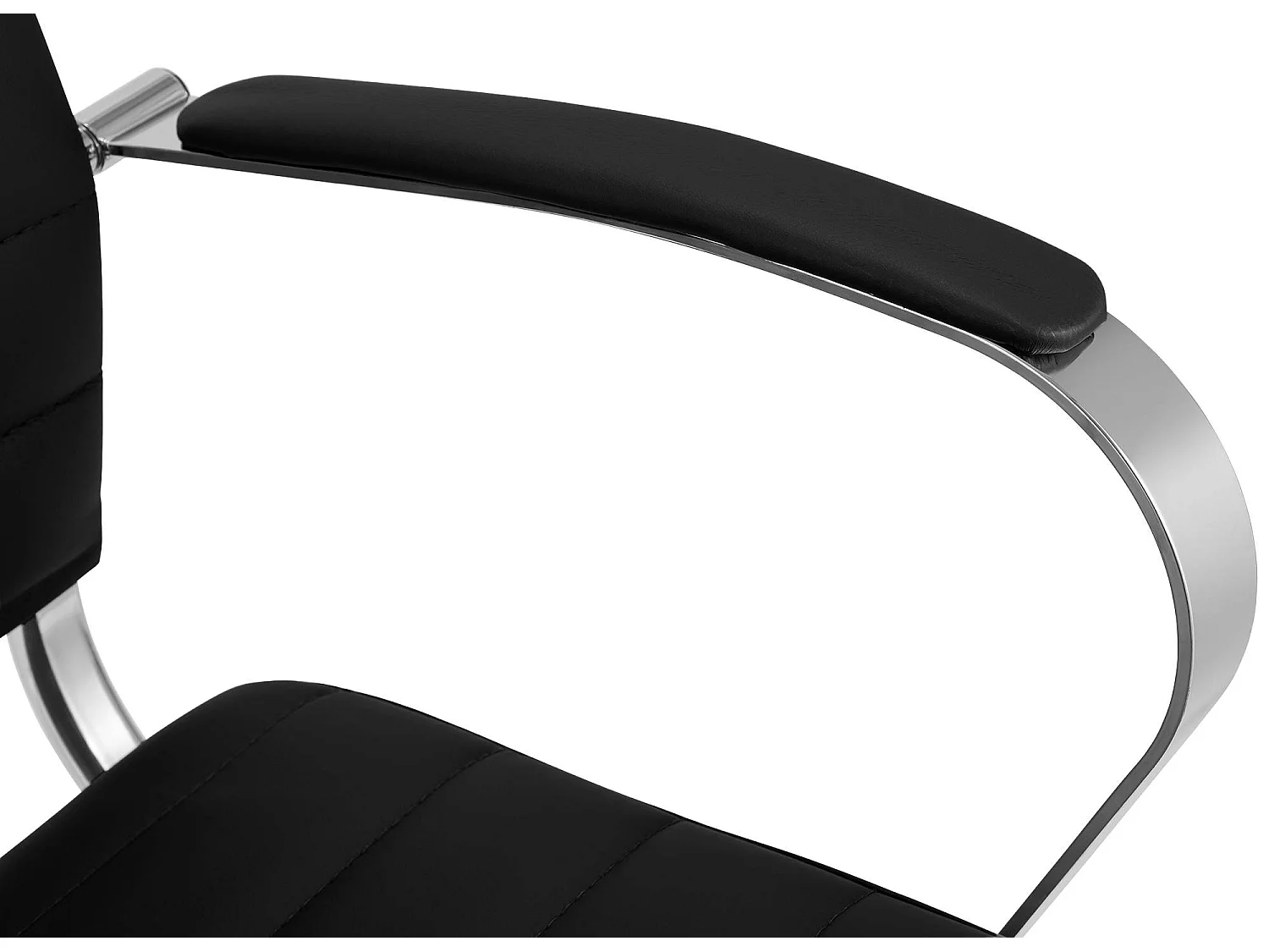 Chaise de bureau - Véritable cuir - Noir - Oakland