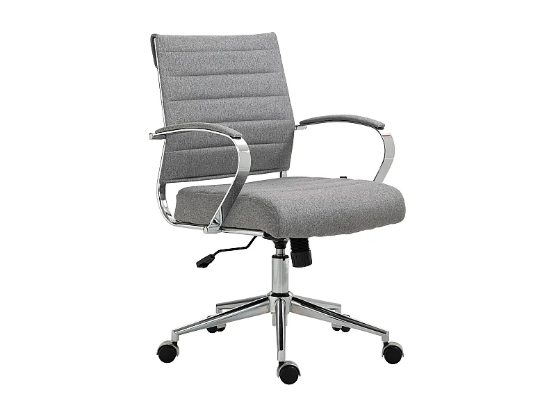 Chaise de bureau - Tissu - Gris - Oakland