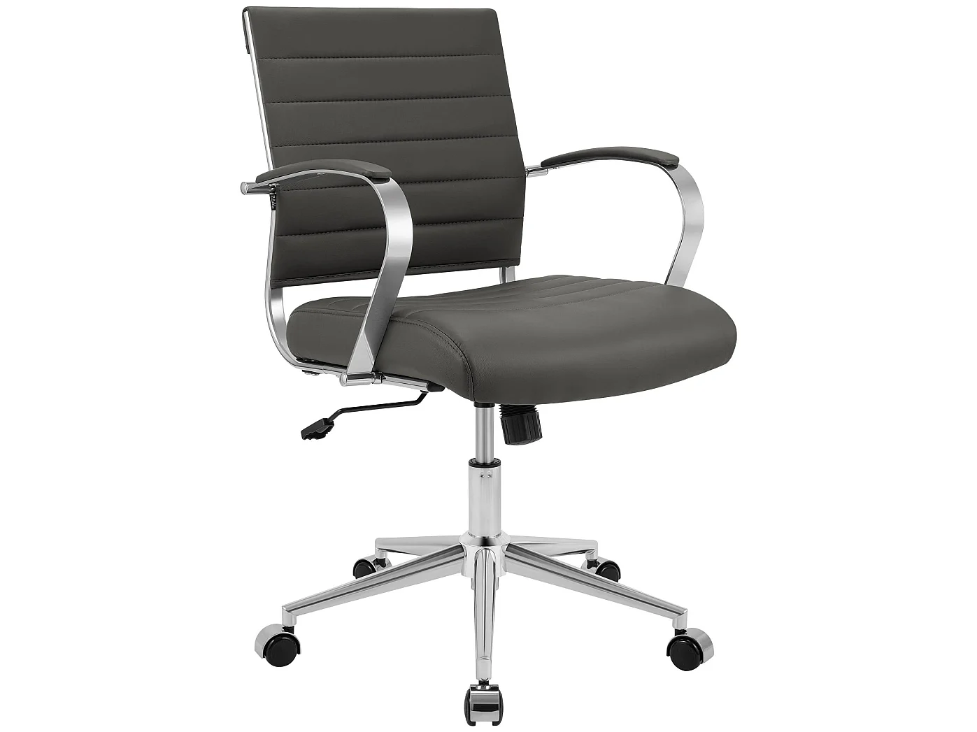 Chaise de bureau - Similicuir - Gris - Oakland