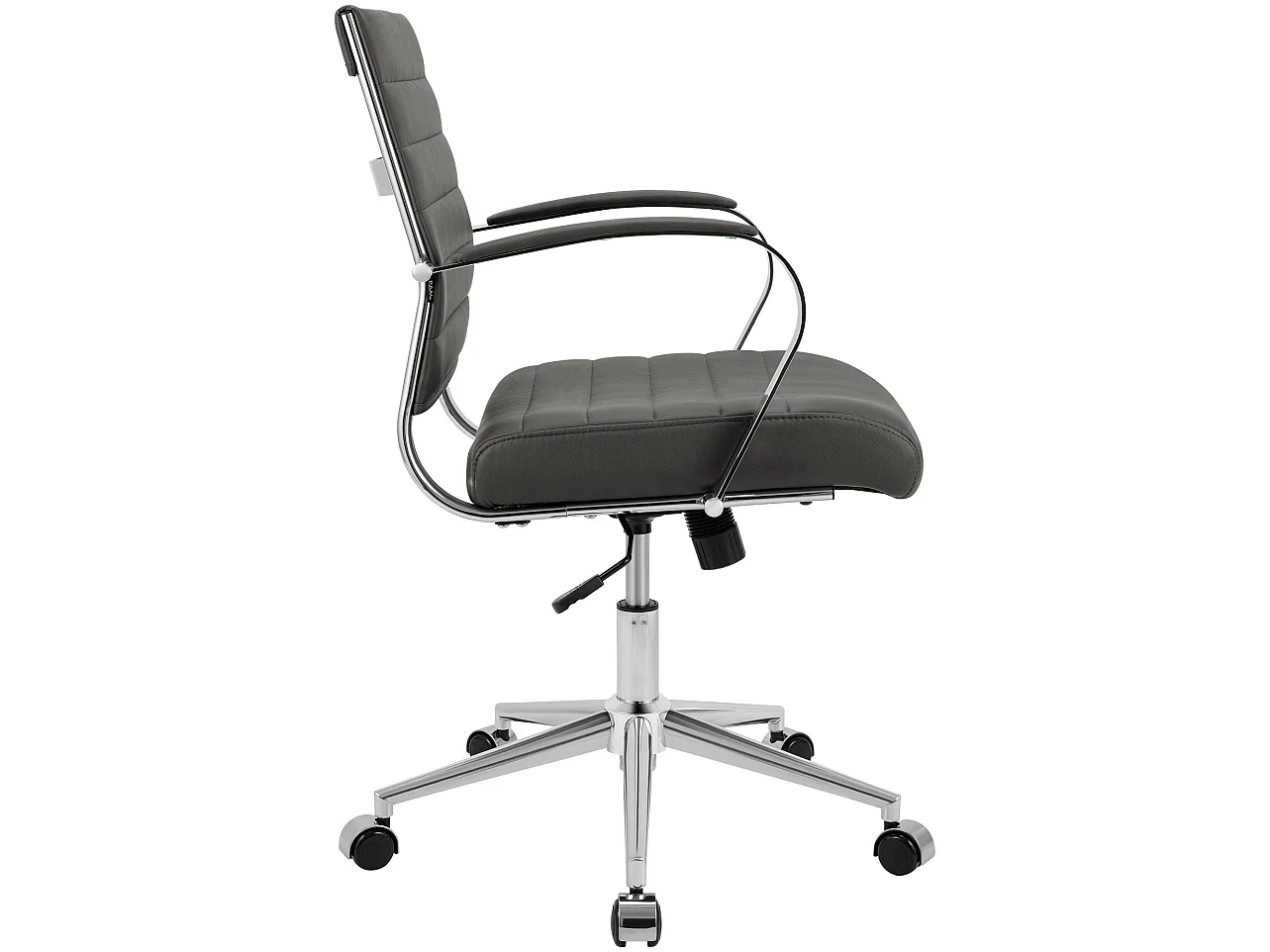Chaise de bureau - Similicuir - Gris - Oakland