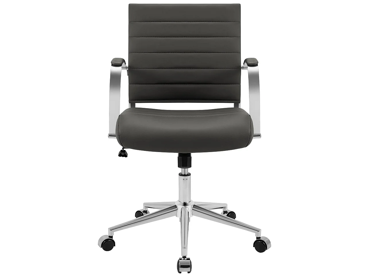 Chaise de bureau - Similicuir - Gris - Oakland