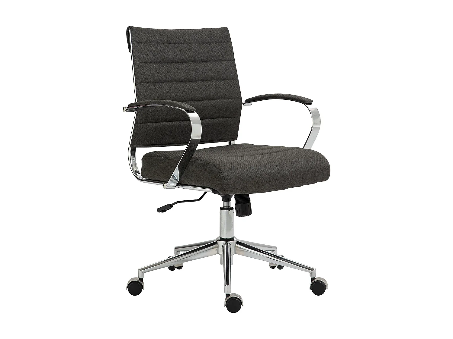 Chaise de bureau - Tissu - Gris foncé - Oakland