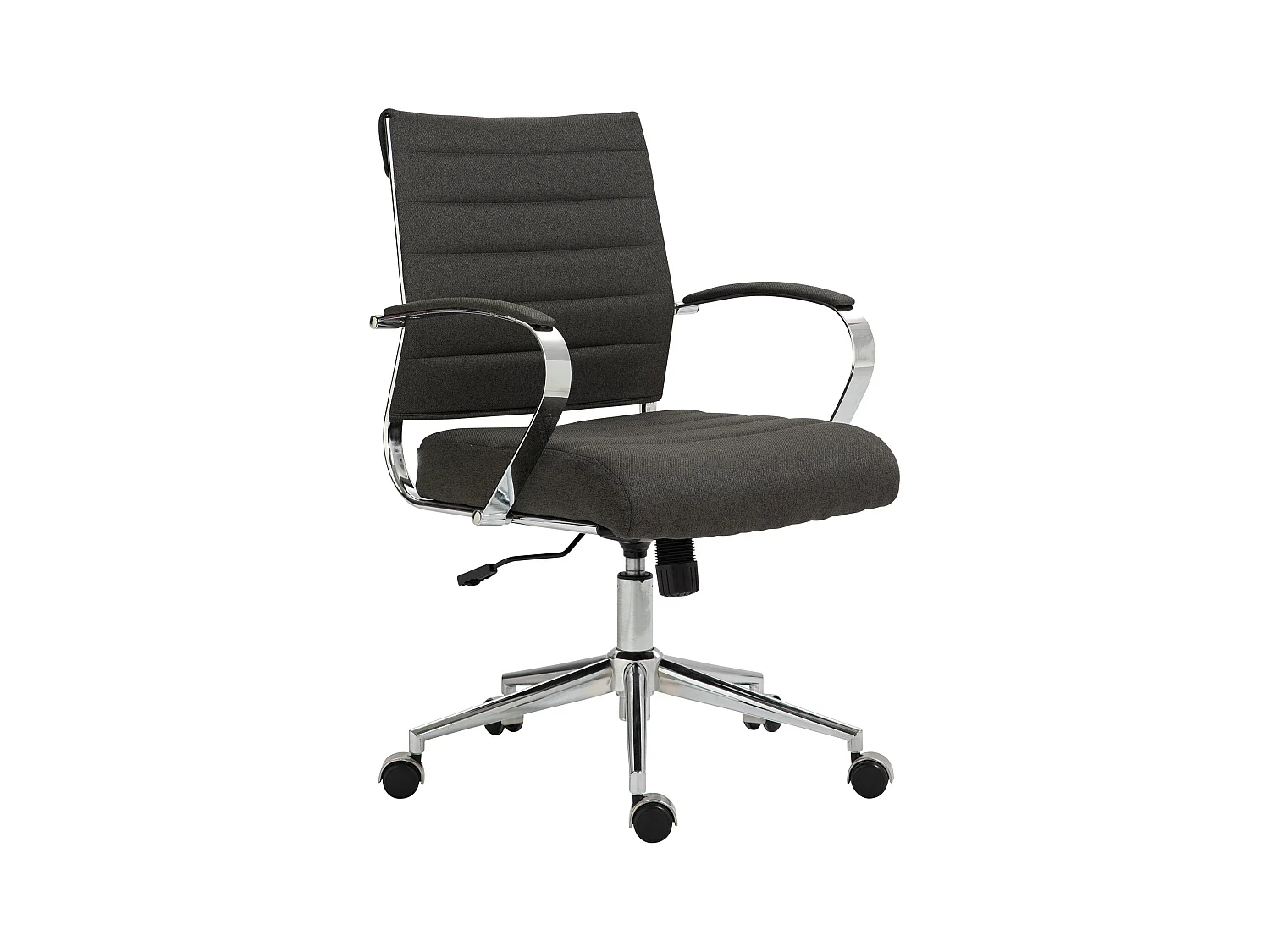 Chaise de bureau - Tissu - Gris foncé - Oakland