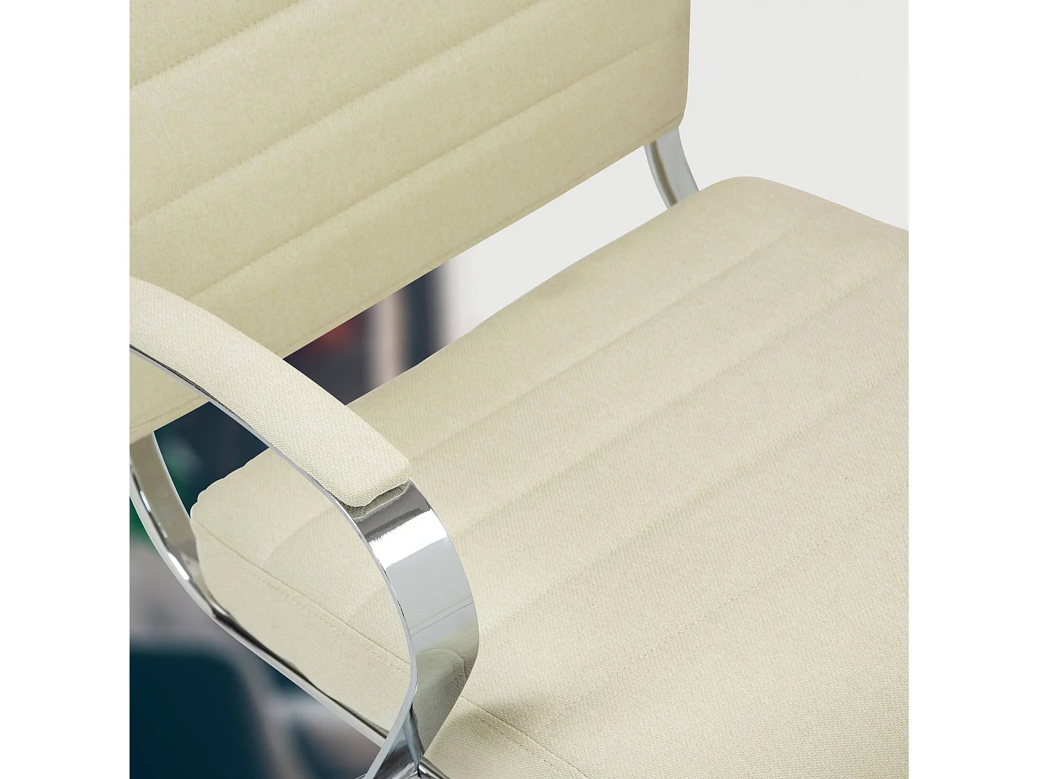 Chaise de bureau - Tissu - Crème - Oakland