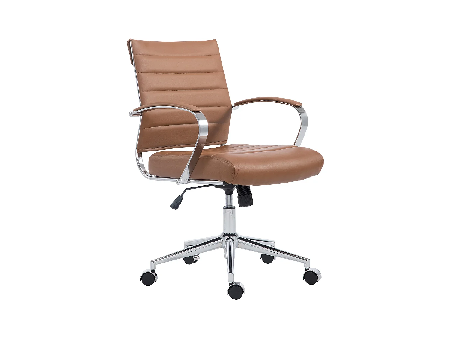 Chaise de bureau - Similicuir - Marron clair - Oakland