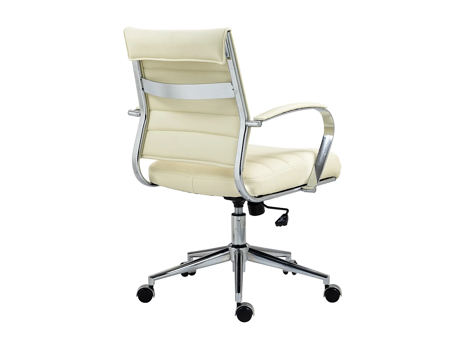 Chaise de bureau - Similicuir - Crème - Oakland