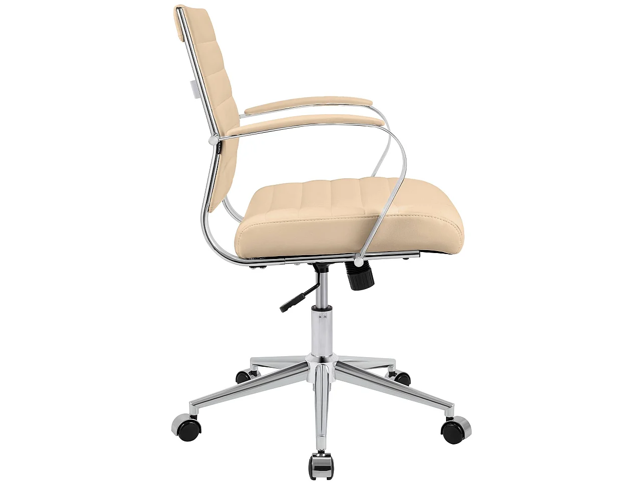 Chaise de bureau - Similicuir - Crème - Oakland