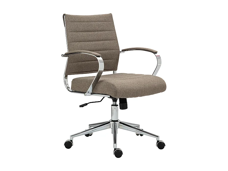 Chaise de bureau - Tissu - Taupe - Oakland