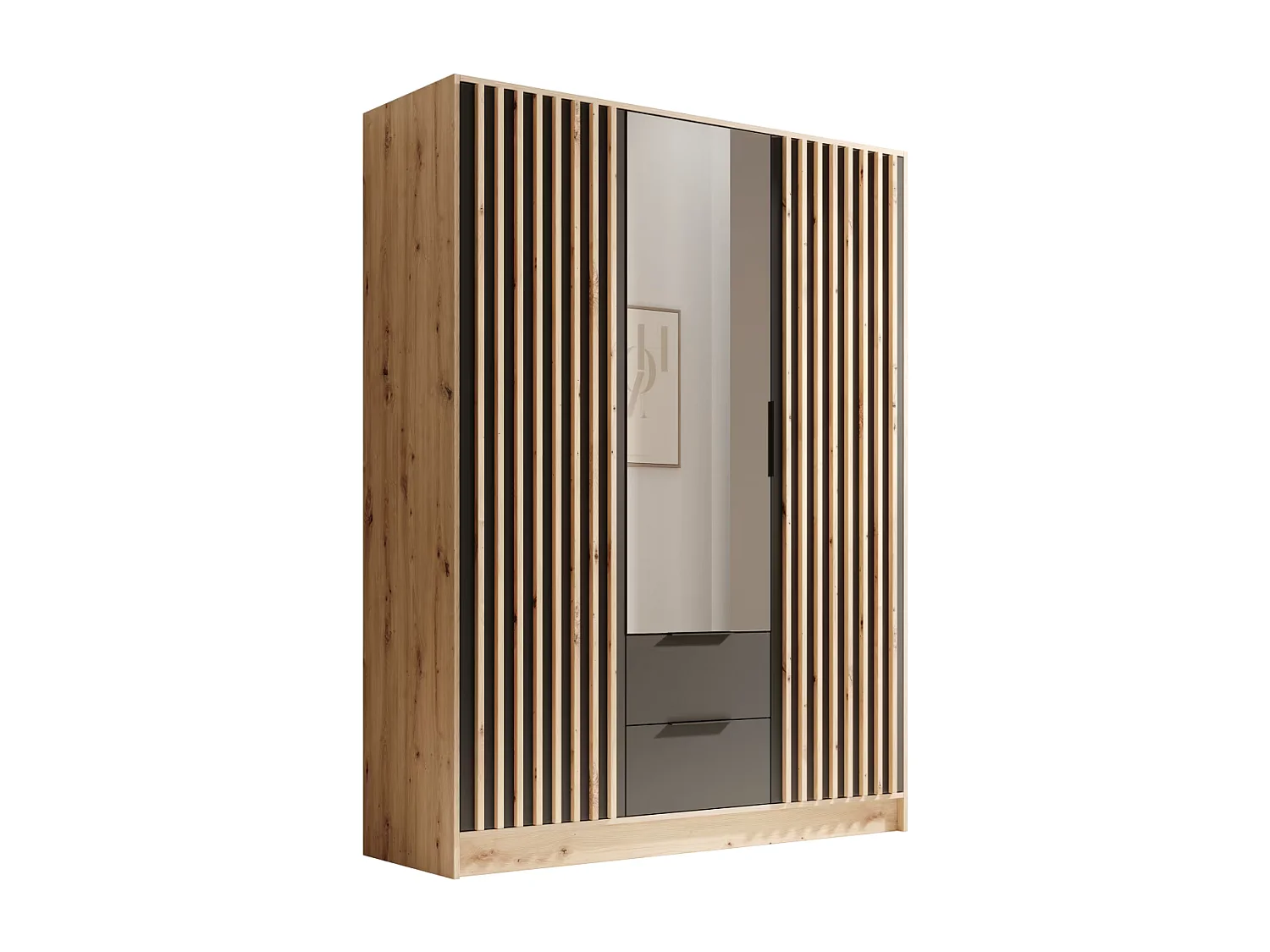 Kleiderschrank Nelia (150cm)/Artisan&Schwarz