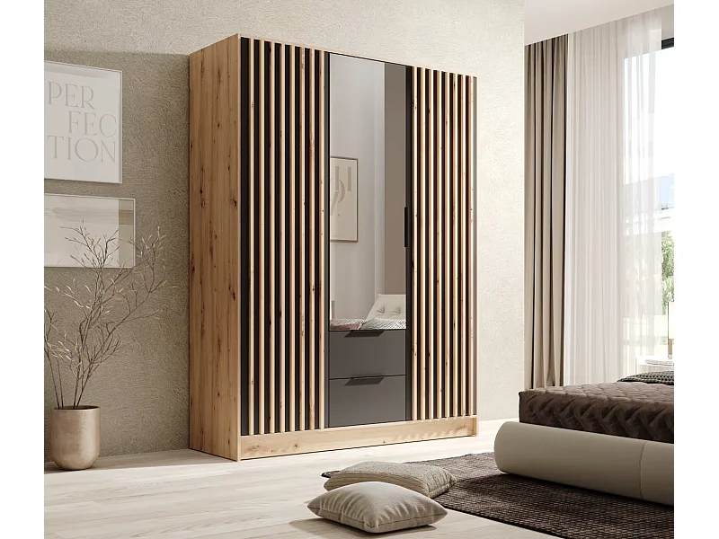 Kleiderschrank Nelia (150cm)/Artisan&Schwarz