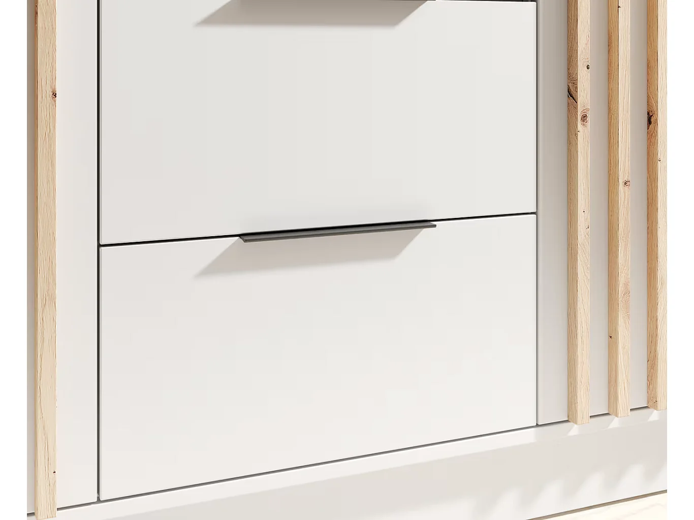 Armadio Nelia (200cm)/Bianco&Marrone