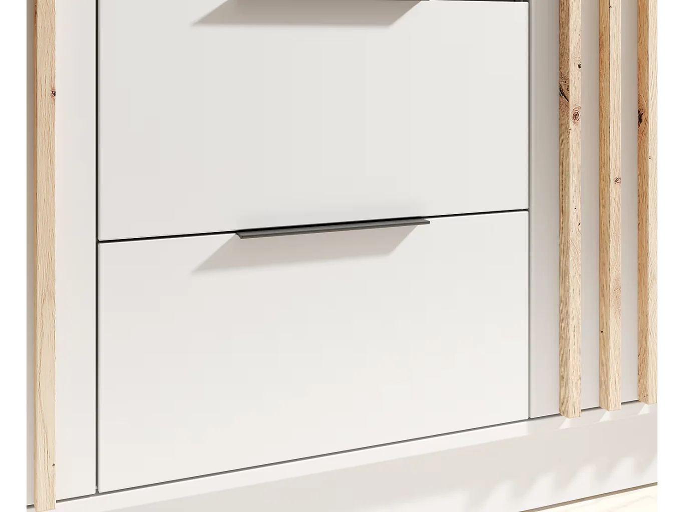 Armadio Nelia (200cm)/Bianco&Marrone