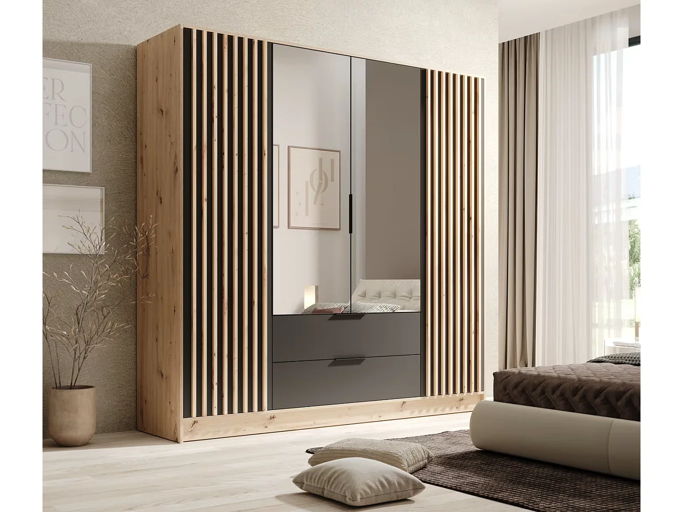 Penderie Nelia (200cm)/Artisan&Noir