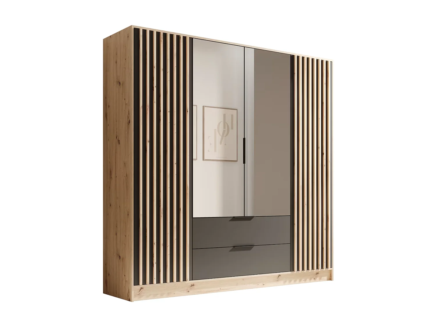 Kleiderschrank Nelia (200cm)/Artisan&Schwarz