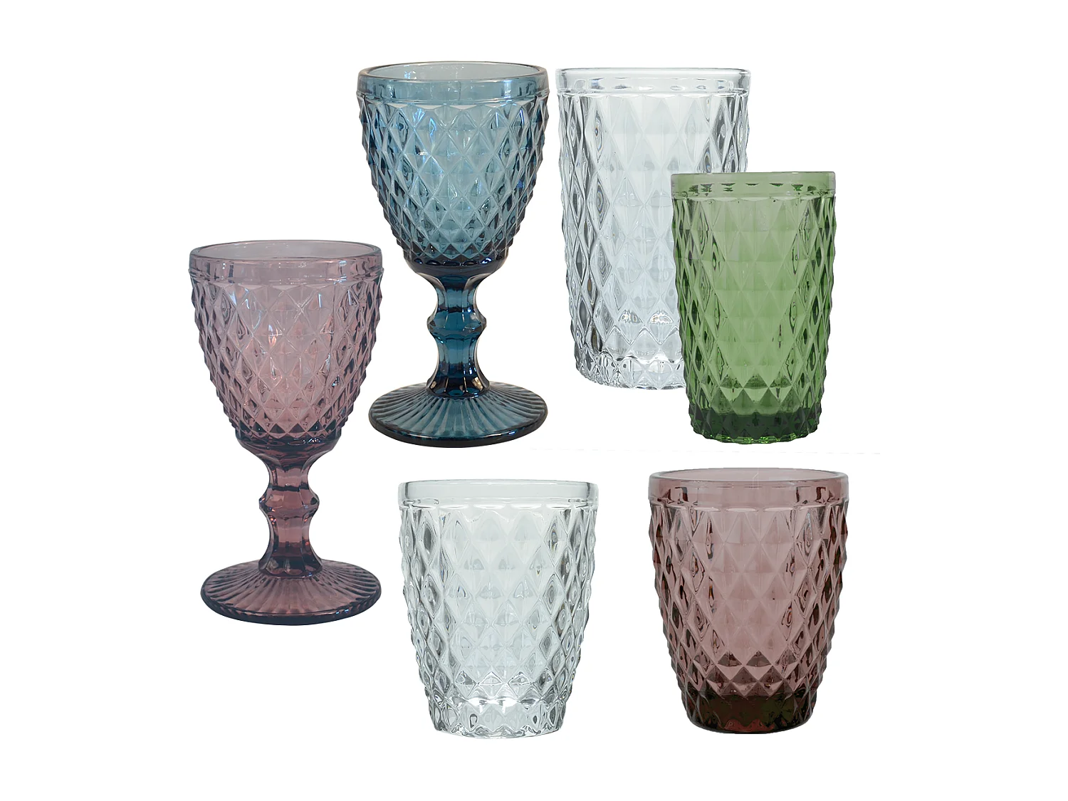 Diamond Pourpre - 6 verres à pied 20 cl