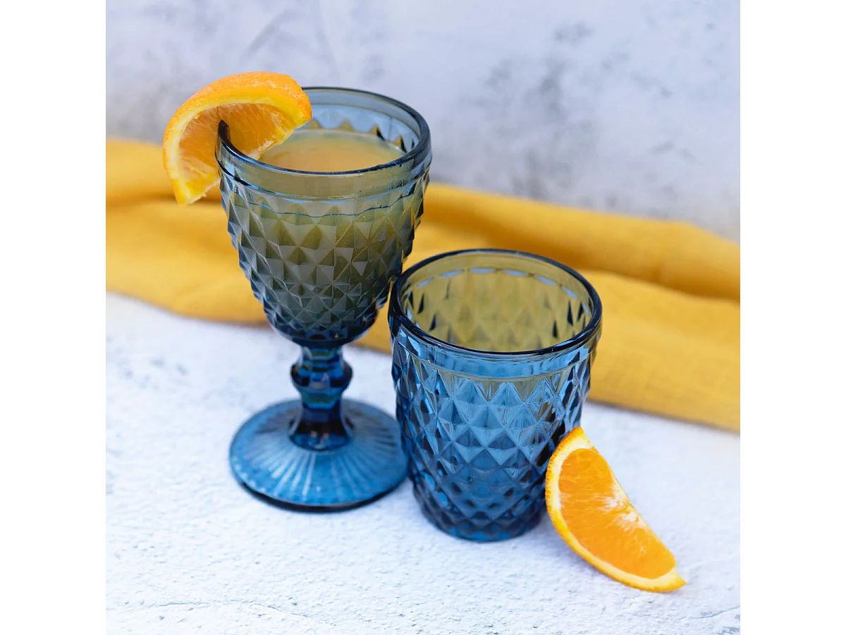 Diamond Bleu - 6 verres à pied 20 cl