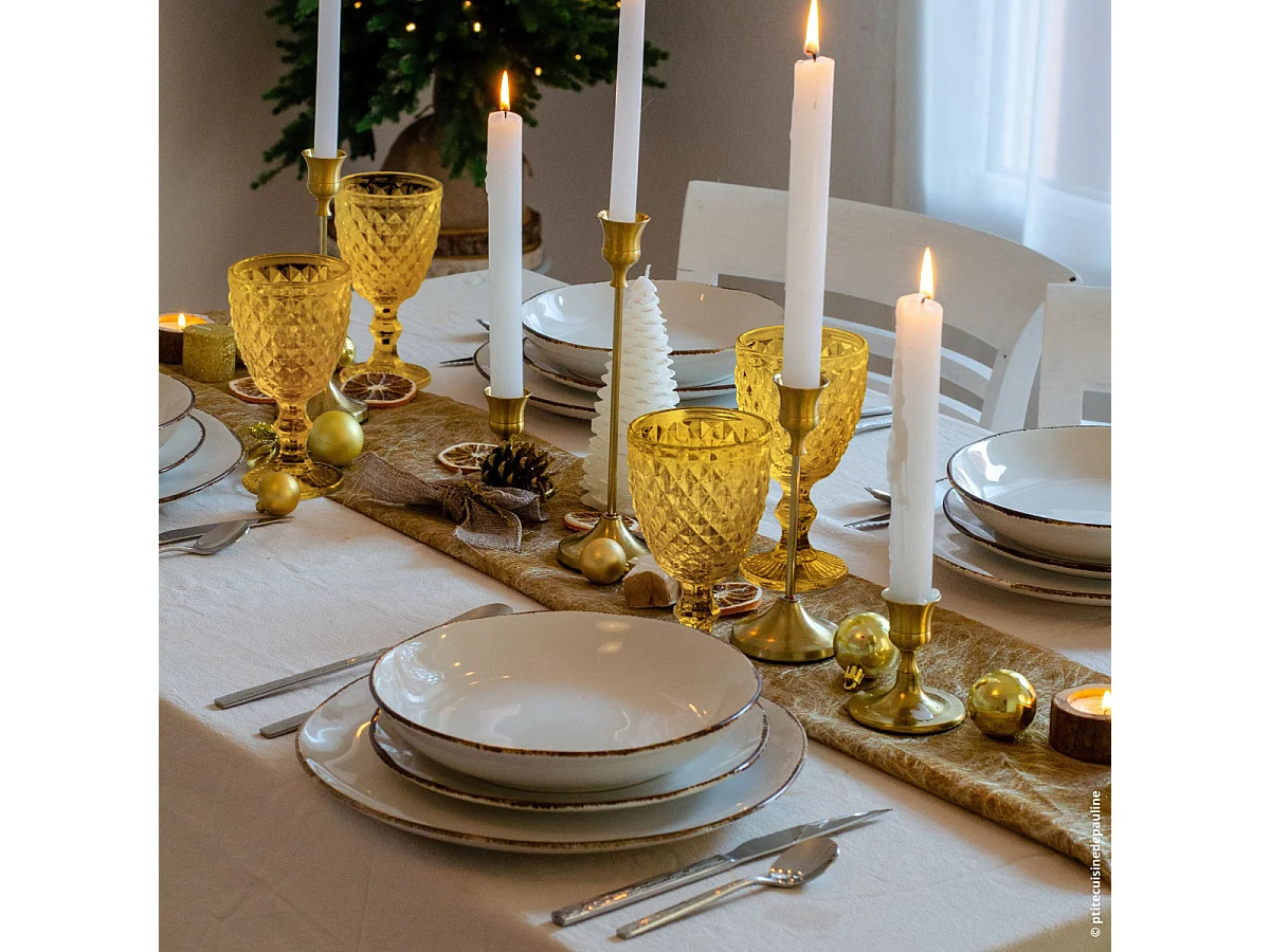 Diamond Ambre - 6 verres à pieds 20 cl