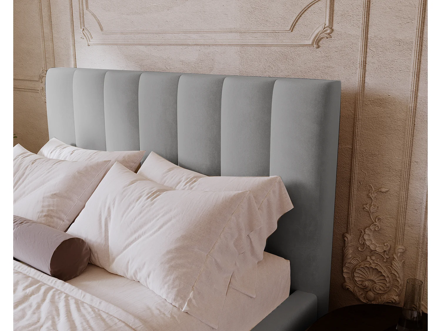 Emporius Velor lit coffre 140x200 avec rangement, lit adulte 140x200, sommier à lattes, velours Gris clair (Magic Velvet 2218)