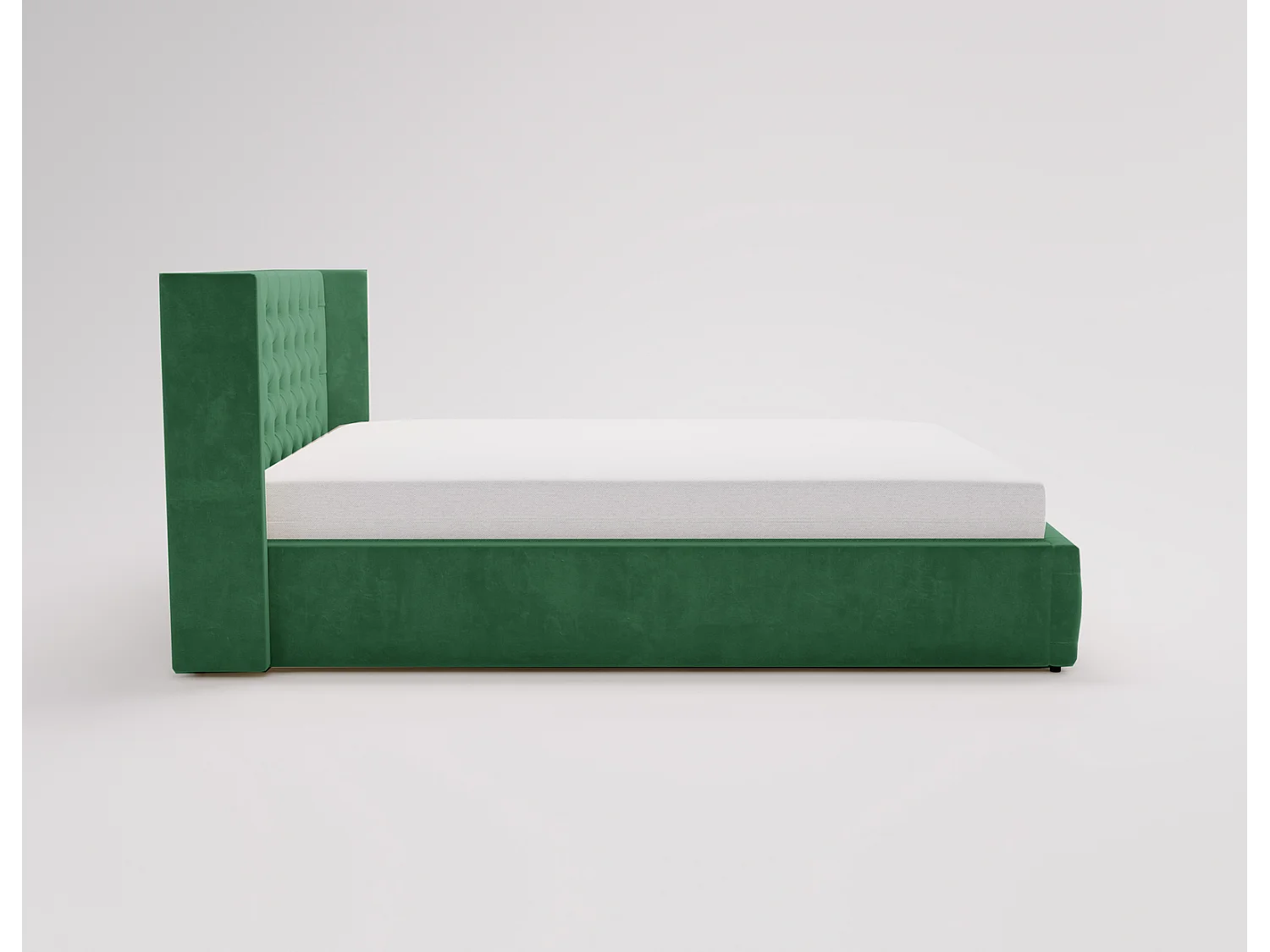 Emporius Rolia lit rembourré 180x200 lit avec rangement, sommier à lattes - lit coffre 180x200 tissu velour Vert (Magic Velvet 2225)