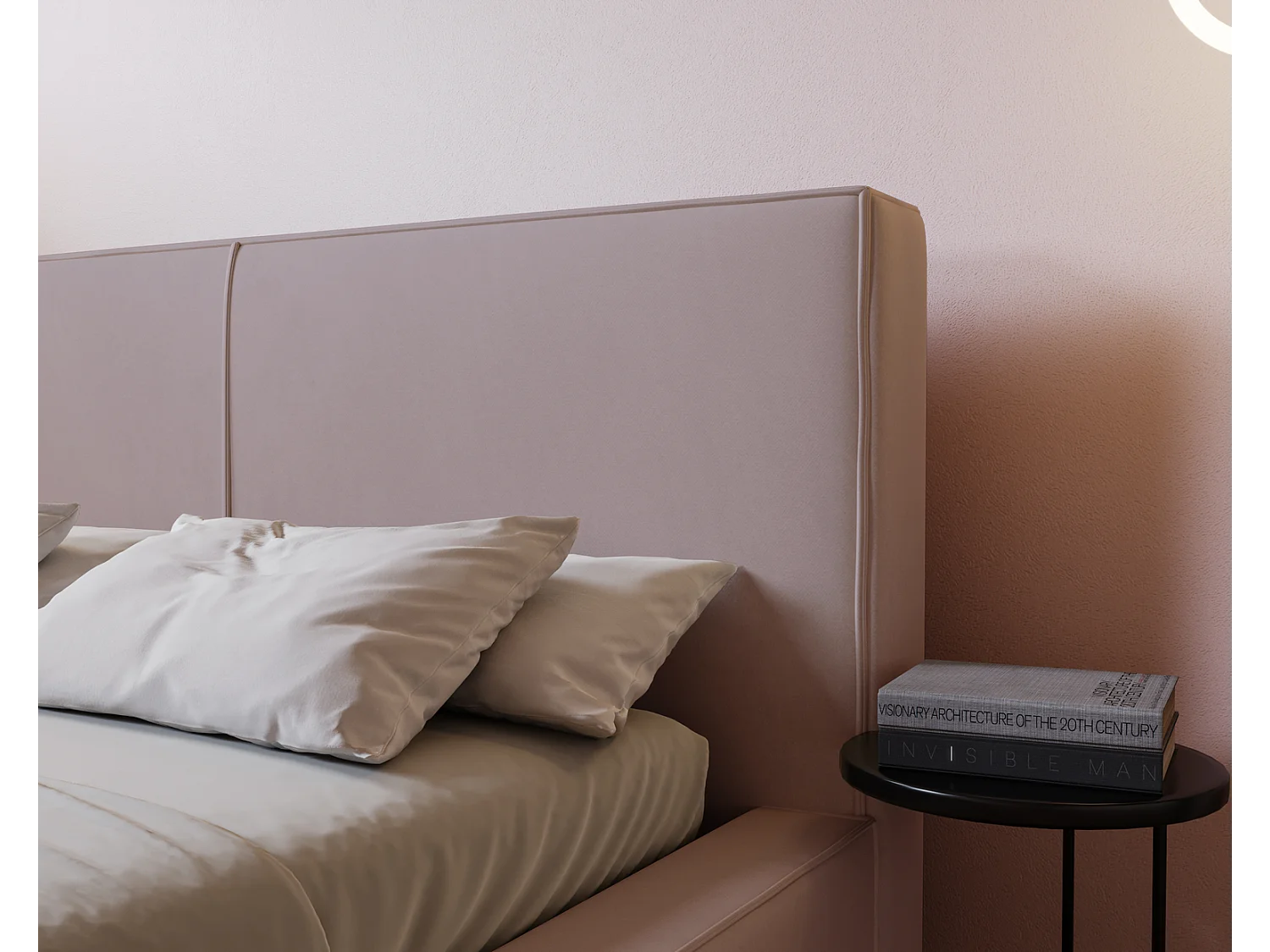 Emporius Morin Polsterbett 180x200 - Doppelbett 180x200 mit Bettkasten - Rosa (Jasmine 62)