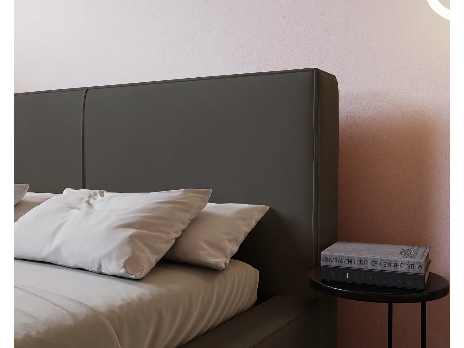 Emporius Morin lit coffre 200x200 avec sommier, tête de lit - lit adulte 200x200 Gris foncé (Amor Velvet 4321)