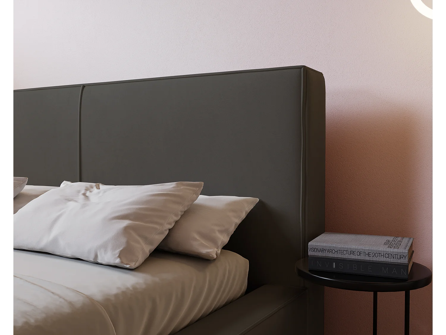 Emporius Morin lit coffre 200x200 avec sommier, tête de lit - lit adulte 200x200 Gris foncé (Amor Velvet 4321)