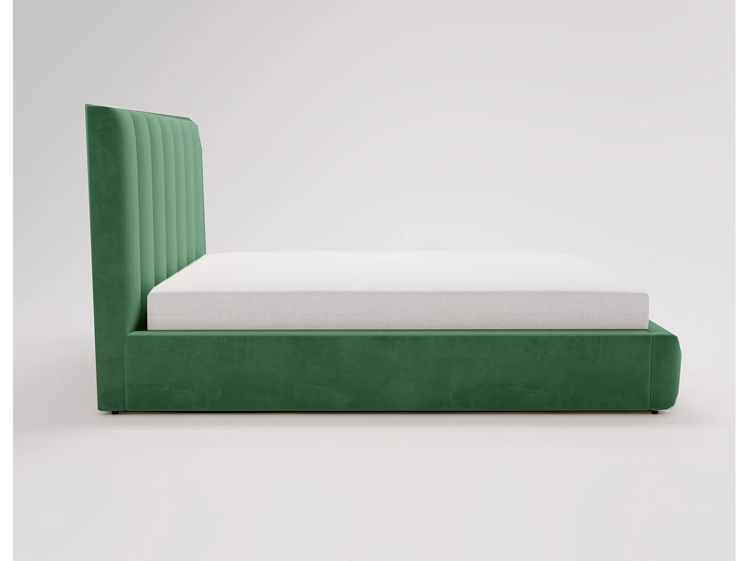 Emporius Velor gestoffeerd bed 140x200 - bed met opbergruimte en bedlade, tweepersoonsbed 140x200 fluwelen Groen (Magic Velvet 2225)