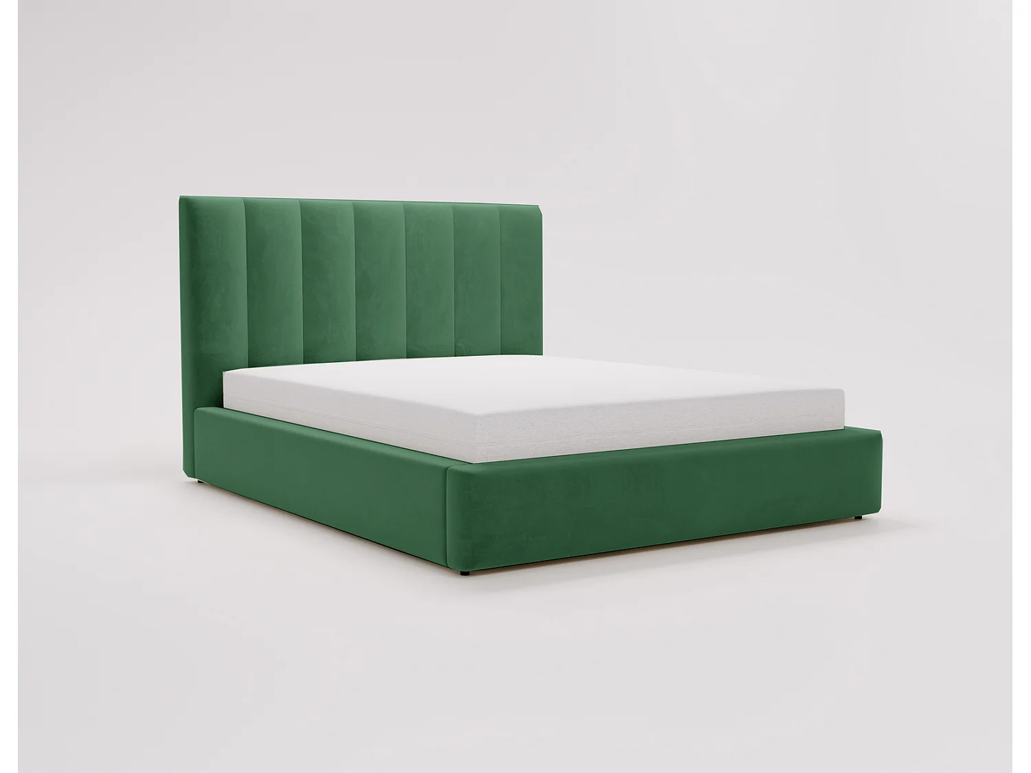 Emporius Velor lit coffre 140x200 avec rangement, lit adulte 140x200, sommier à lattes, velours Vert (Magic Velvet 2225)