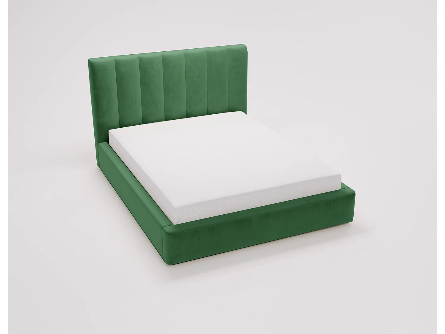 Emporius Velor lit coffre 160x200 avec rangement, lit adulte 160x200, sommier à lattes, velours Vert (Magic Velvet 2225)