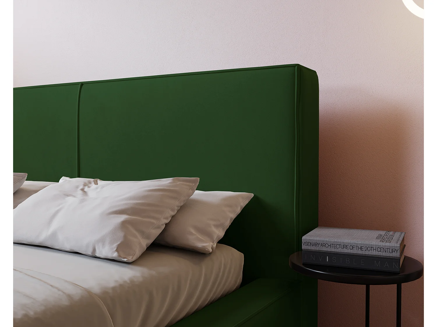 Emporius Morin lit coffre 160x200 avec sommier, tête de lit - lit adulte 160x200 Vert (Amor Velvet 4311)