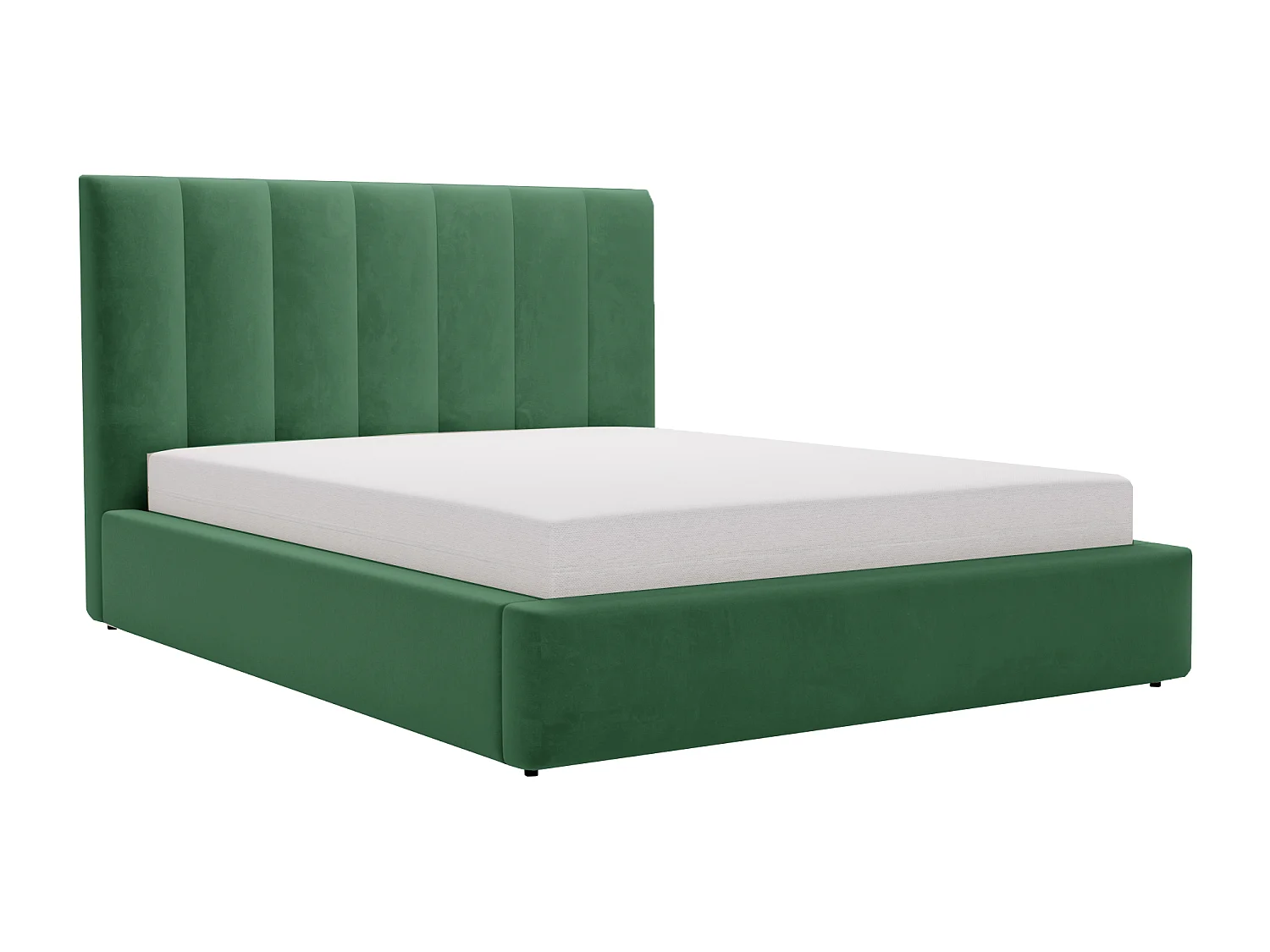Emporius Velor lit coffre 180x200 avec rangement, lit adulte 180x200, sommier à lattes, velours Vert (Magic Velvet 2225)