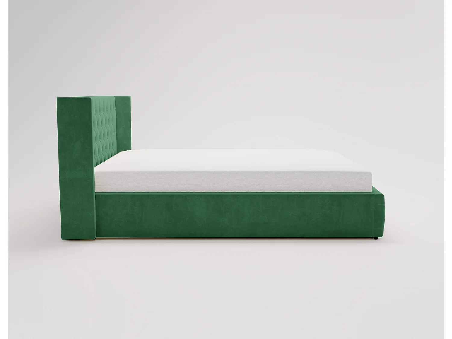 Emporius Rolia lit rembourré 140x200 lit avec rangement, sommier à lattes - lit coffre 140x200 tissu velour Vert (Magic Velvet 2225)