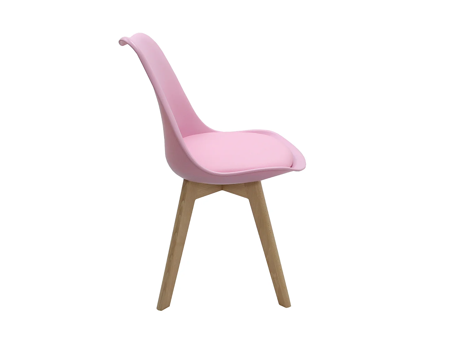 LORENZO - Chaise Scandinave - Assise Rembourrée - Rose