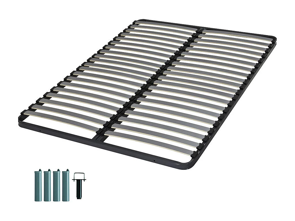 Matelas et sommier 140x190 Mousse - Melior - Soutien ferme - Fabriqué en France