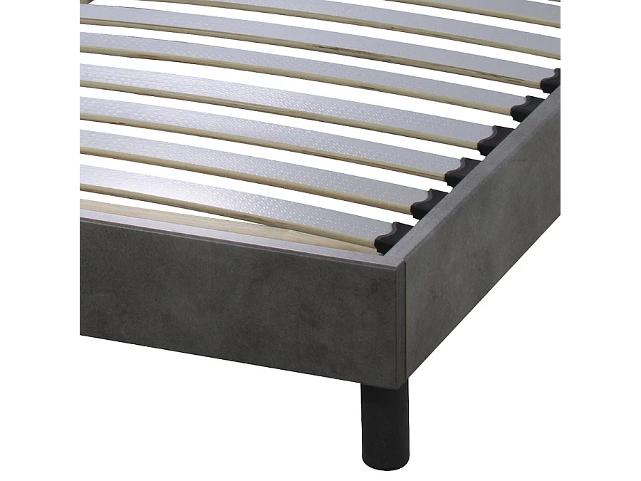 Matelas + sommier 140x190 Mousse - Decokit - Soutien medium - Sommier démonté - Béton