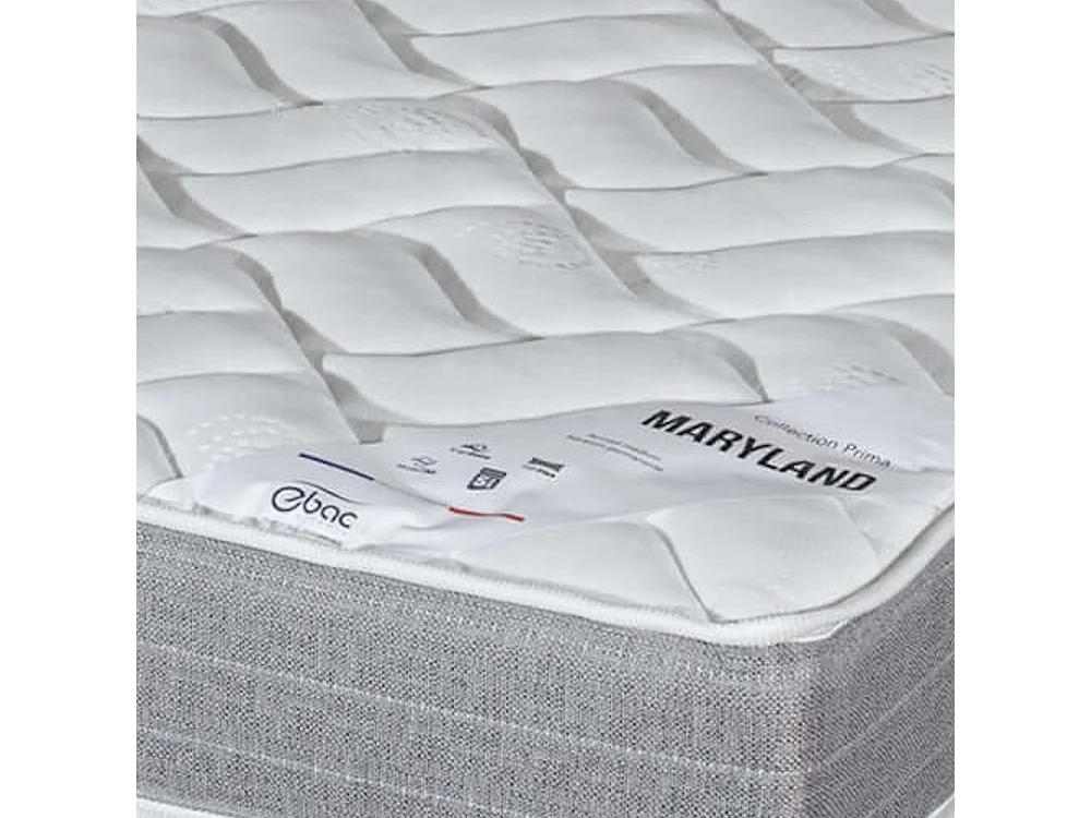 Matelas + sommier 160x200 Mousse - Maryland - Soutien ferme - Sommier démonté - Béton