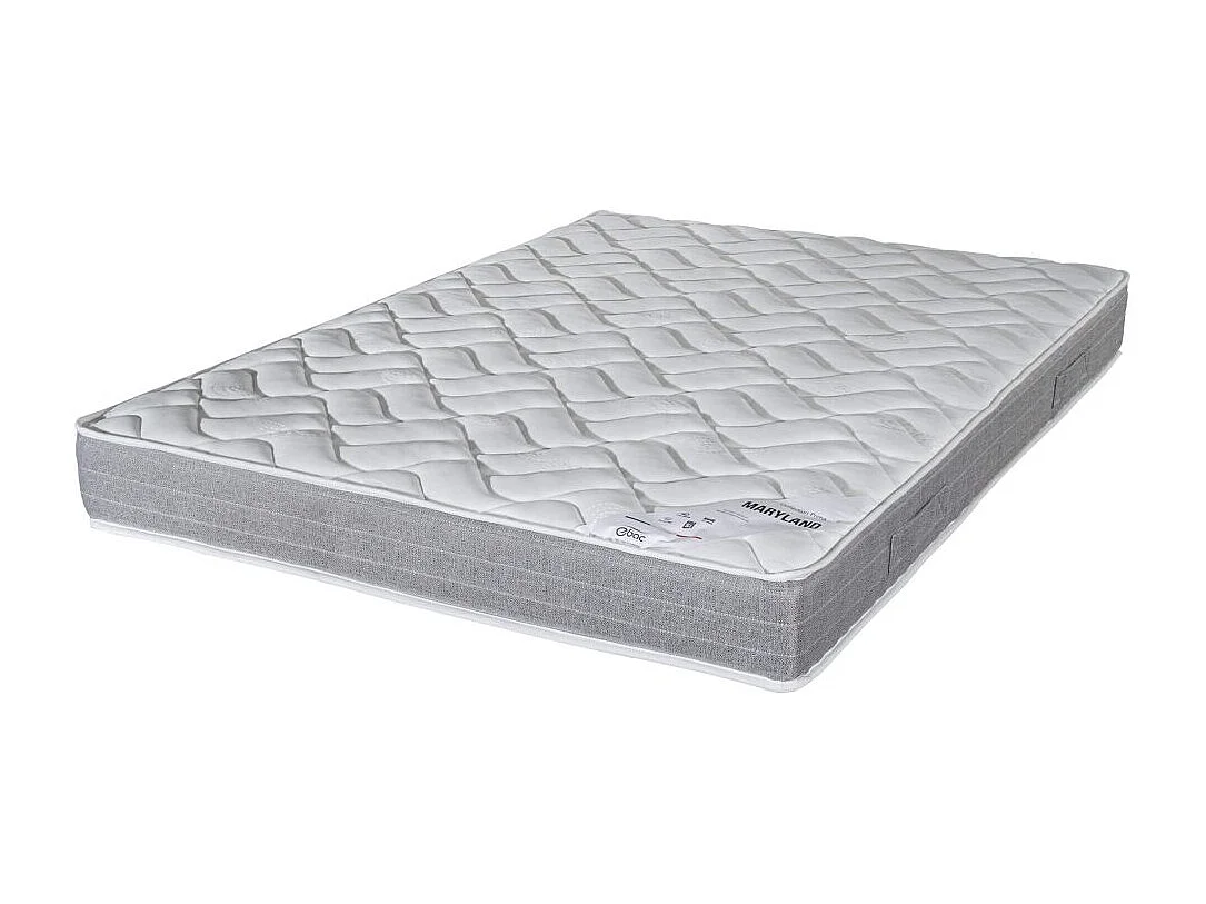 Matelas + sommier 160x200 Mousse - Maryland - Soutien ferme - Sommier démonté - Béton