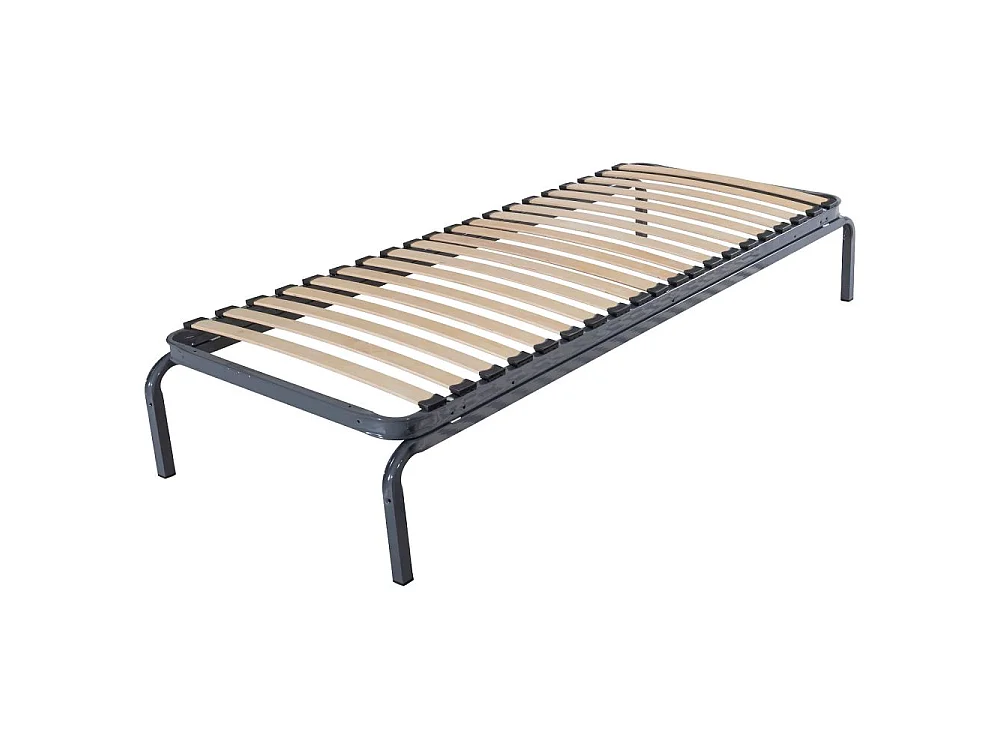 Lit en métal 90x190 - 20 lattes bois - Gain de place - Made in France