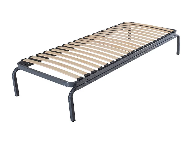 Lit en métal 90x190 - 20 lattes bois - Gain de place - Made in France