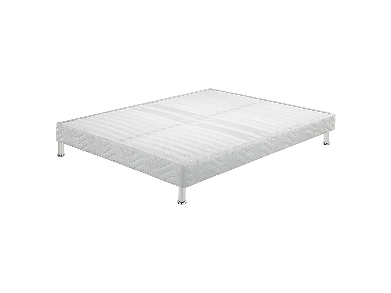 Matelas + sommier tapissier 160x200 Mousse - Melior - Soutien ferme - Blanc
