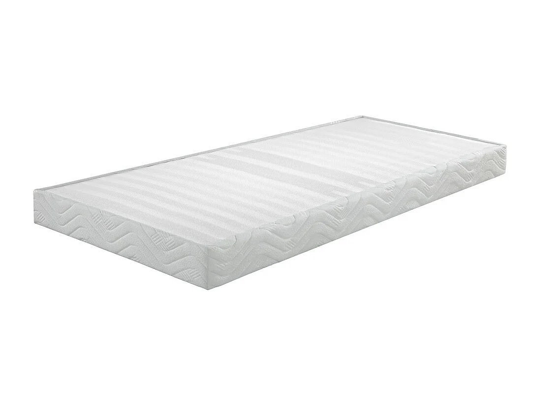 Matelas + sommier tapissier 90x200 Mousse - Melior - Soutien ferme - Blanc
