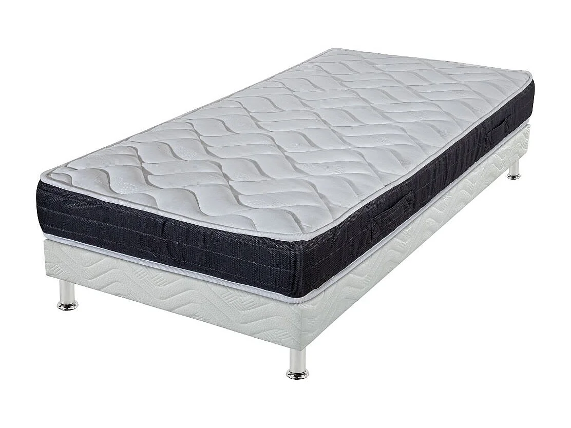 Matelas et sommier 90x190 Mousse - Malta - Soutien très ferme - Made in France