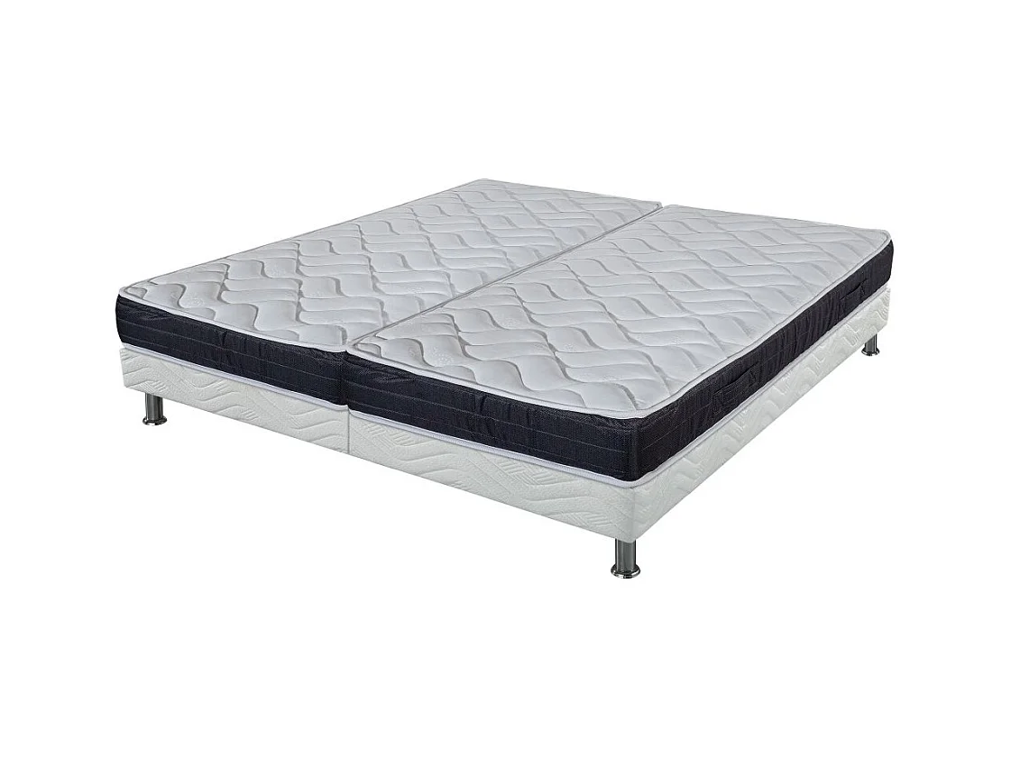 Matelas et sommier 2x90x190 Mousse - Malta - Soutien très ferme - Made in France