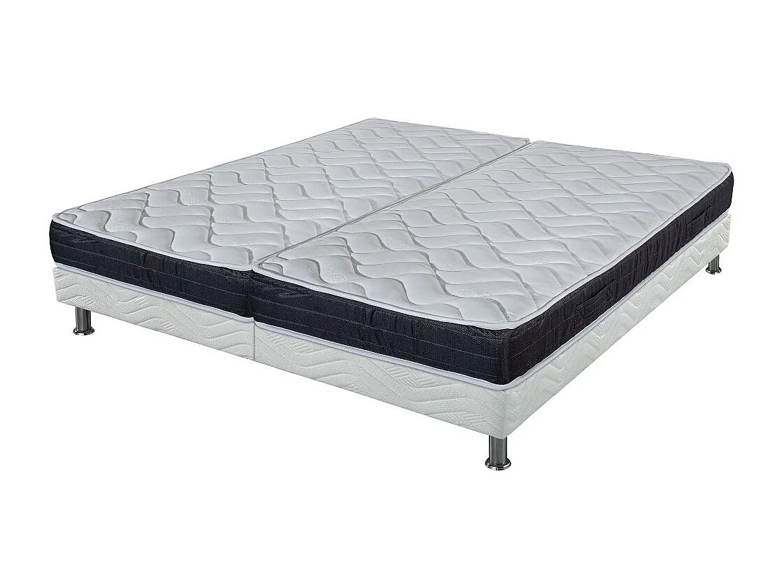 Matelas et sommier 2x90x190 Mousse - Malta - Soutien très ferme - Made in France