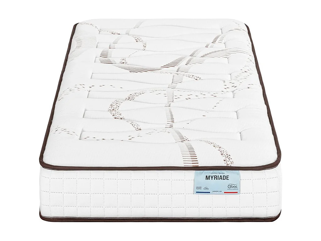 Matelas et sommier tapissier 90x200 Latex - Louxor - Soutien ferme - Made in France