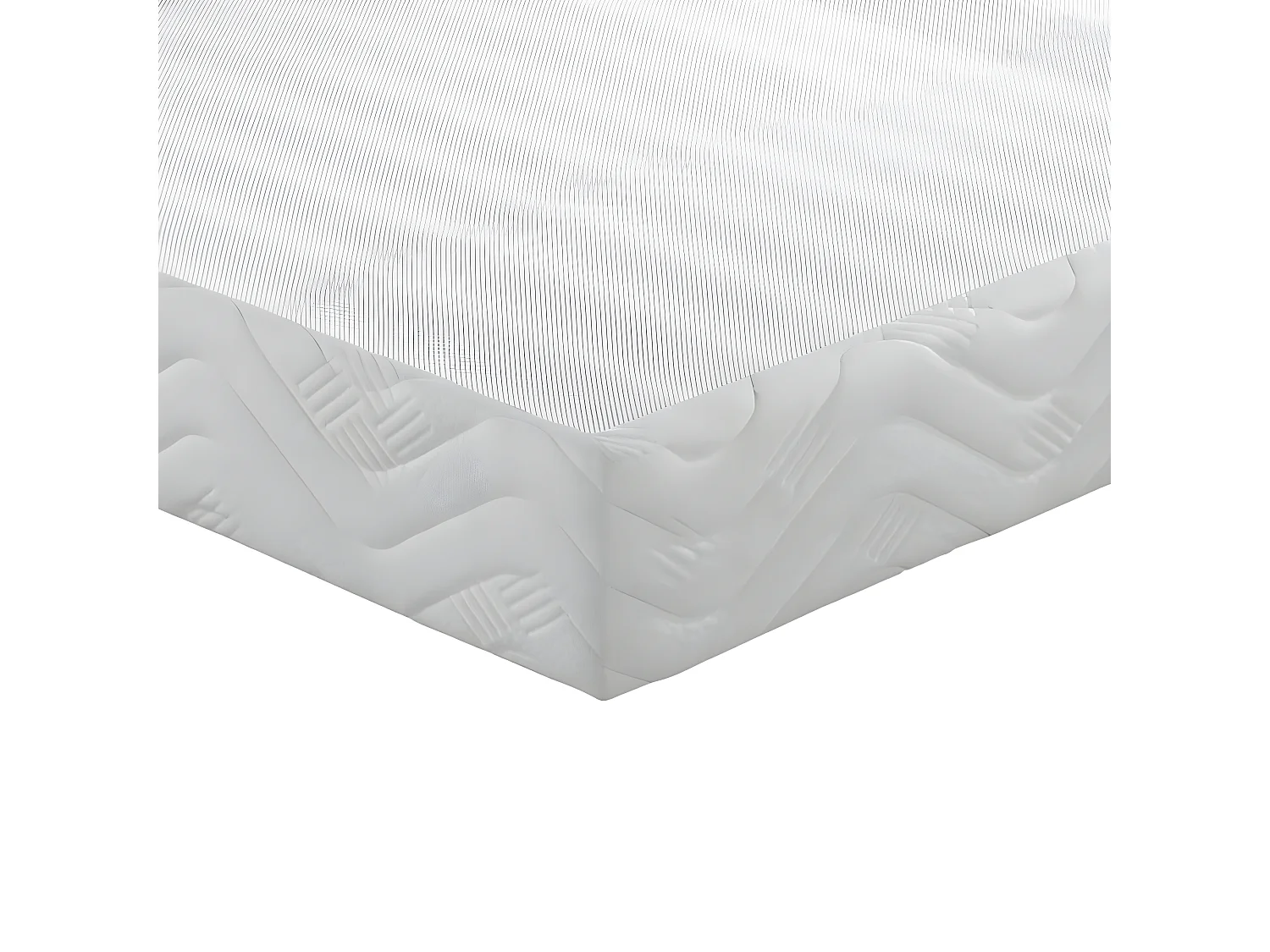 Matelas + sommier tapissier 90x200 Ressorts - Rubis - Soutien très ferme - Blanc